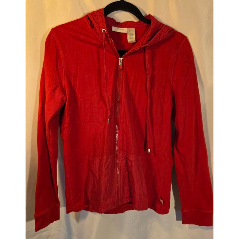 Liz Claiborne Red Zip Hoodie Women’s Small Cotton Blend